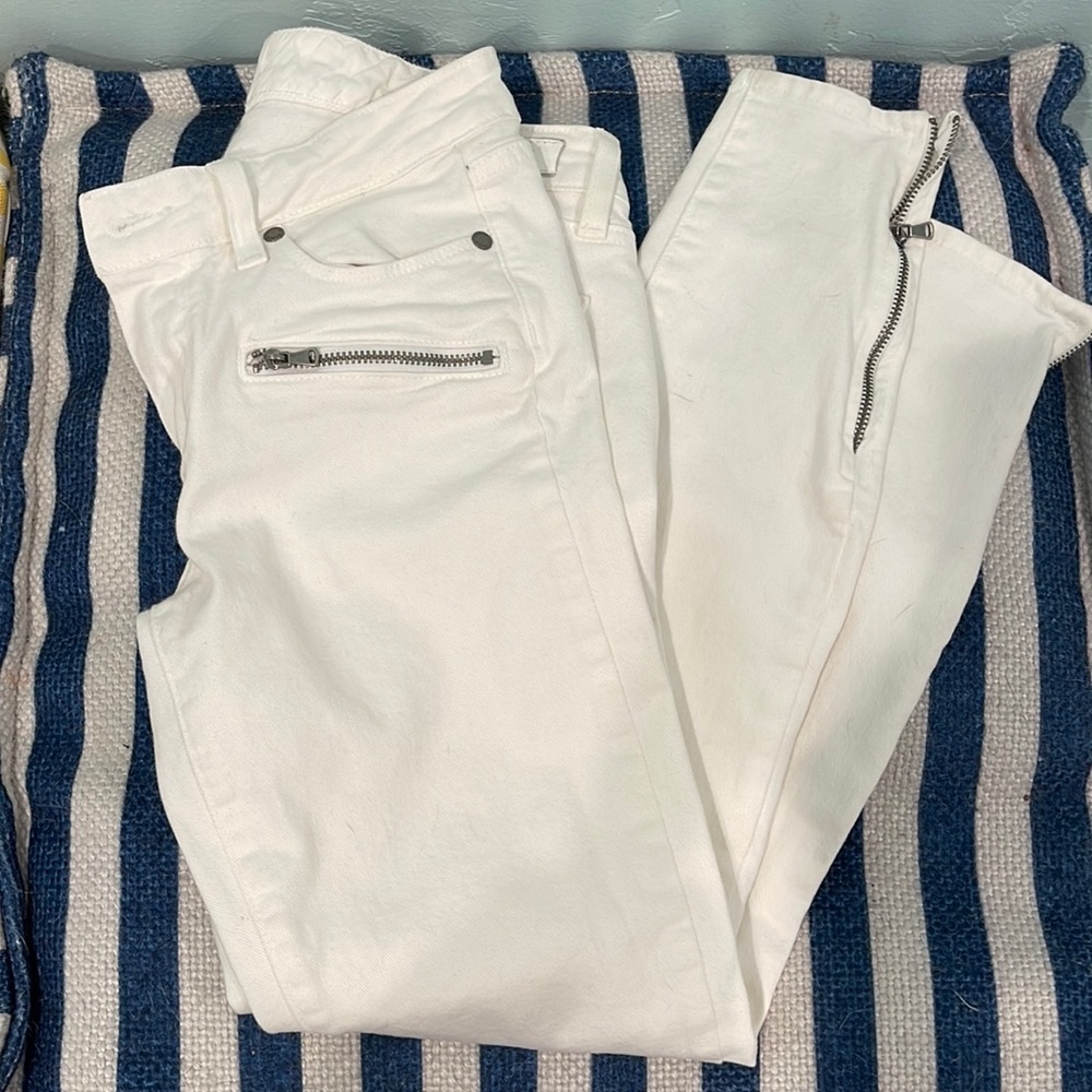 Paige Denim size 36 white low rise jeans